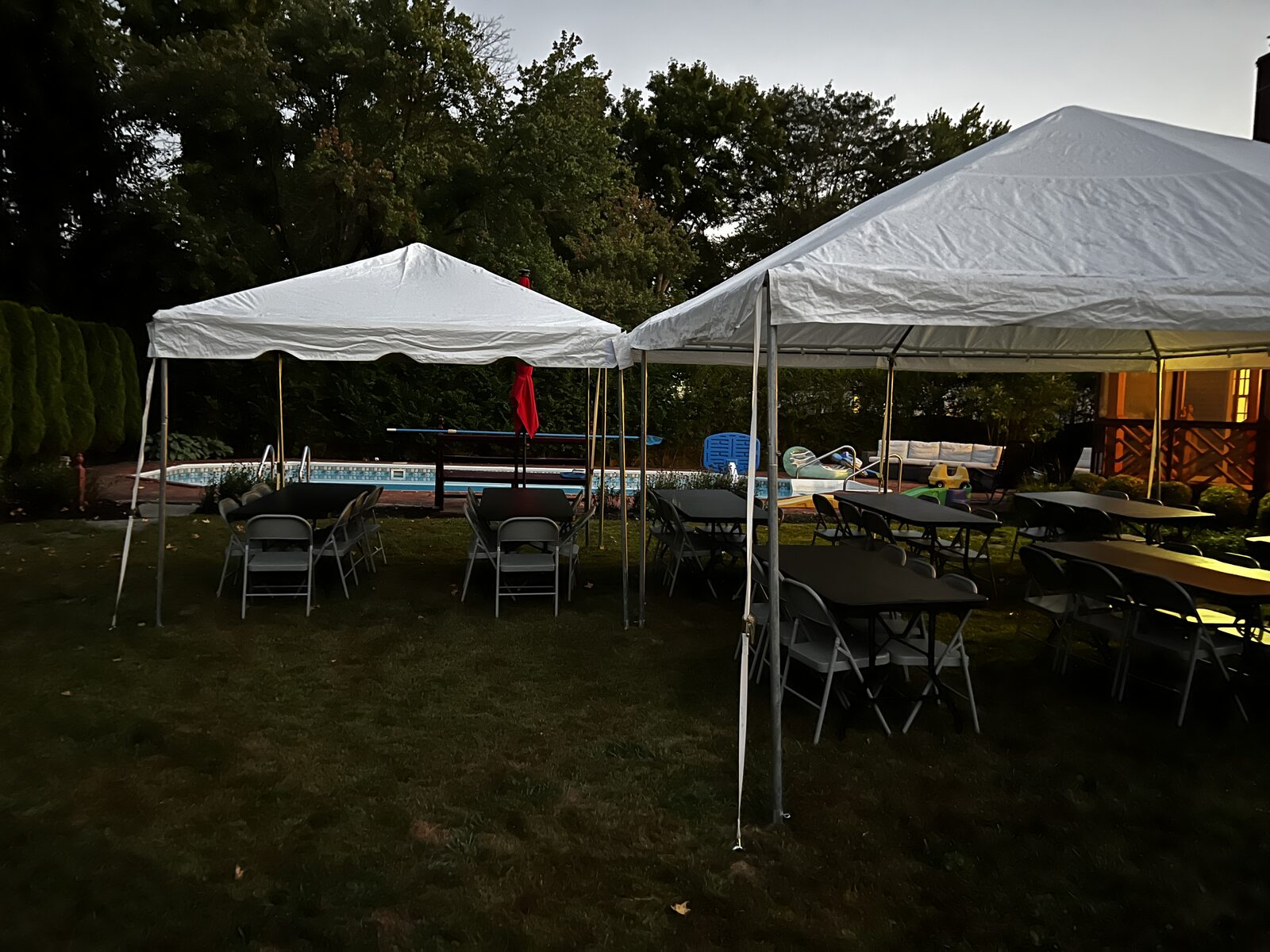 10x10 frame tent rental for small parties in Bucks County