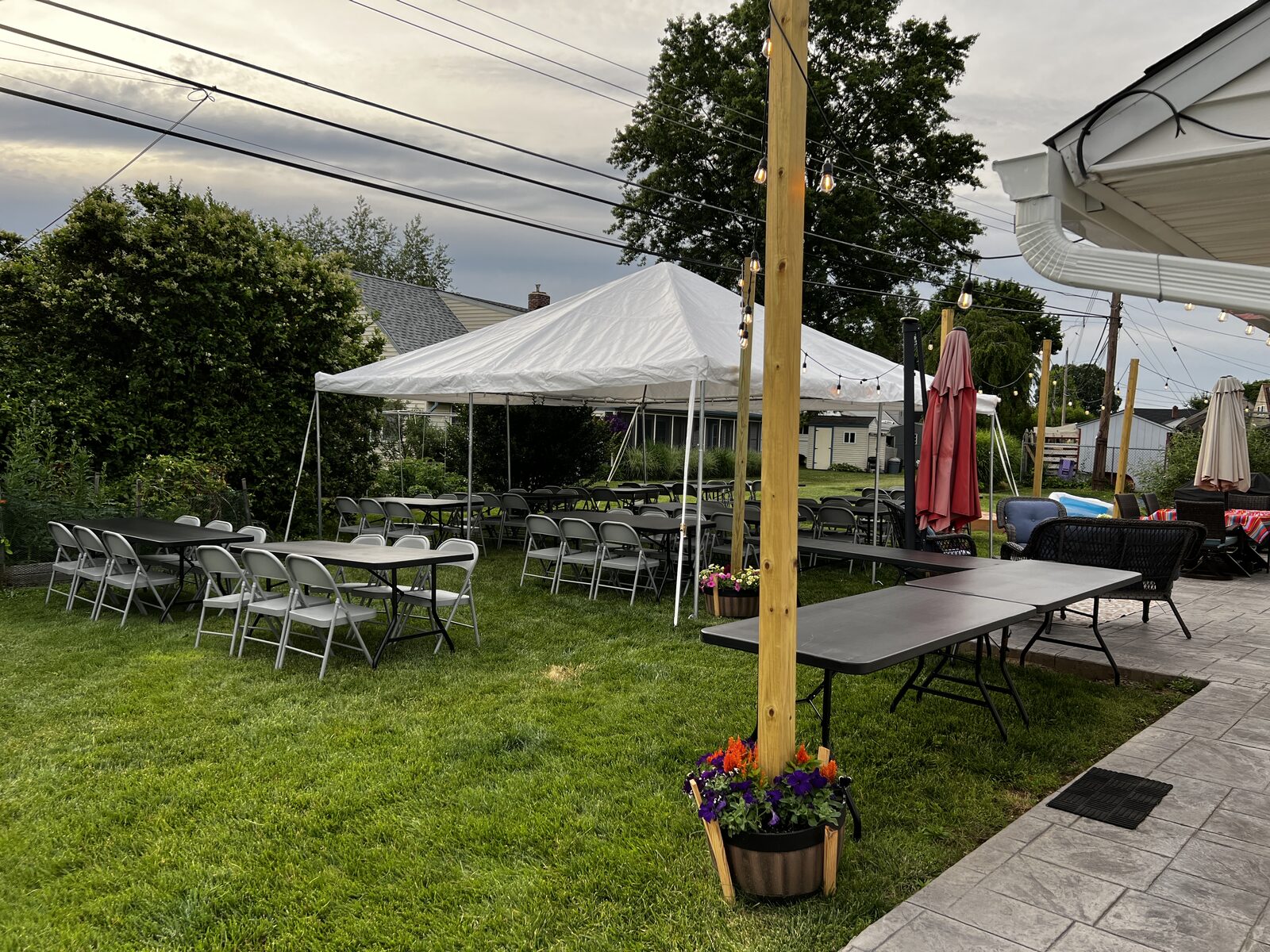 20x20 frame tent rental for outdoor events in Bucks County