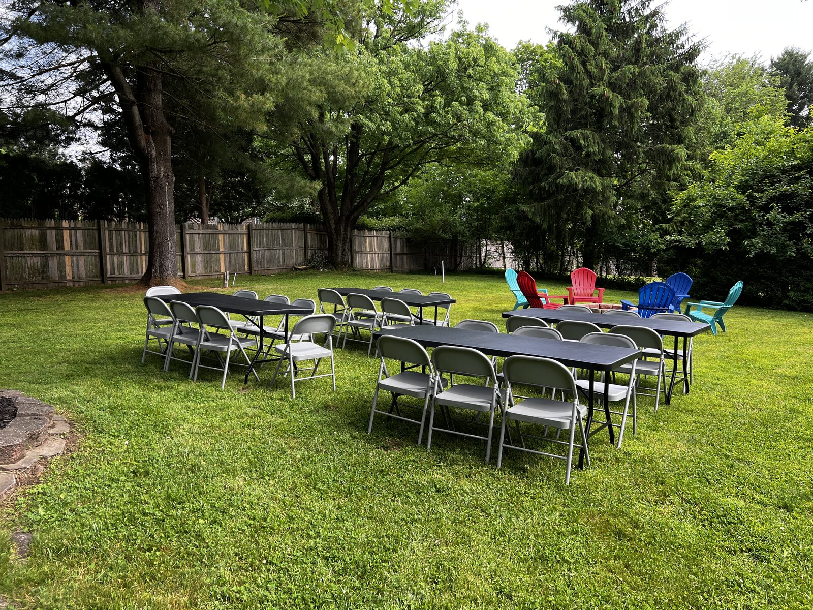 Black 6 foot table rental for events in Bucks County